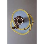 Home Decors By Özlem 6 Adet Oval Supla Takımı Amerikan Servis Sunum Dekorasyon Sofra Düzenleyici Gri-Sarııı