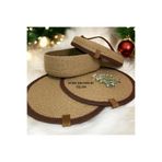 Home Decors By Özlem 6 Kişilik 7 Parça Supla Takımı Amerikan Servis Sofra Düzenleyici Handmade Hasır Kahverengi