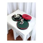 Home Decors By Özlem 6 Kişilik 8 Parça Amerikan Servis Supla Takımı Düzenleyici Kapaklı Sepet Ekmek Sepeti Kulplu Sepet Nefti Yeşil Kırmızı