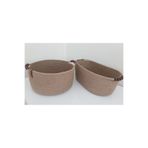 Home Decors By Özlem Boncuklu Hasır Sepet Düzenleyici Organizer Dekorasyon - Oval Sepet: 30x18x12cm / Yuvarlak Sepet: 25x12cm