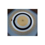 Home Decors By Özlem Dekoratif Örtü Hasır Örtü Runner Masa Örtüsü Mutfak Örtüsü Sehpa Konsol Örtüsü Salon Sunum 48X48Cm Hardal-Ekru-Siyah
