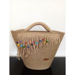 Home Decors By Özlem Hasır Çanta Plaj Çantası El Çantası El Emeği Handmade Tarz Yaz Moda Çanta - Hasır - Bej