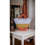 Home Decors By Özlem Hasır Çanta Plaj Çantası El Çantası El Emeği Handmade Tasarım Tarz Yaz Moda Çanta - Turuncu - Sarı - Beyaz