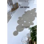 Home Decors By Özlem Hasır Dekoratif Örtü Runner Masa Örtüsü Düzenleyici Gri