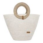 Home Decors By Özlem Hasır Omuz Çantası Günlük Çanta Plaj Çantası El Çantası Handmade Ekru Pullu