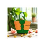 Home Decors By Özlem Hasır Omuz Çantası Plaj Çantası Günlük Çanta El Emeği Handmade Turuncu Yeşilll