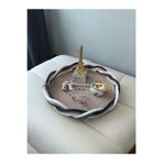 Home Decors By Özlem Hasır Sepet Düzenleyici Organizer Dekorasyon - 30X5Cm Siyah Ekru Hasır