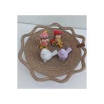 Home Decors By Özlem Hasır Sepet Hasır Örtü Takımı Dekorasyon Düzenleyici Organizer Sunum Banyo Salon Mutfak-30X7Cm Yuvarlak Hasır Sepet