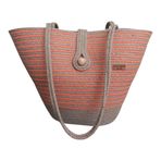 Home Decors By Özlem Turuncu Hasır Çanta Omuz Çantası Plaj Çantası El Emeği Handmade Tasarım Tarz Yaz Moda-30cmx40-42cm