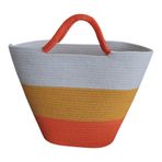 Home Decors By Özlem Turuncu Sarı Ekru Çanta Plaj Çantası El Çantası%100 El Emeği Handmade Tasarım Tarz Yaz Moda Çanta - 30cm x 40-42cm