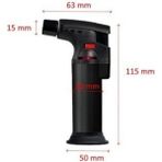 Home Dekor Hediye Profesyonel Orta Boy Çakmak 2 Adet Doldurulabilir Depolu Orta Boy Pürmüz Alev Çakmak 1300°C - Torch - 10 - Siyah