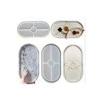 Home Epoksi Silikon Oval Tepsi Kalıbı - Dekoratif Oval Sunum Tepsi Kalıbı