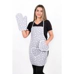 HOME ESSENTIALS Mutfak Önlüğü 3'lü Set – Su Geçirmez Önlük Isıya Dayanıklı Fırın Eldiveni Tutacak