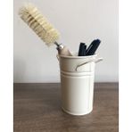 Home Galvaniz Kalemlik Organizer Çiçeklik Vazo Krem Renk Kaşıklık Kalemlik Kafe Cafe Tip