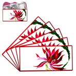 Home Genie Shagun Envelope | Nakit hediye için para zarfı | Magenta çiçek tasarımlı dekoratif para zarfları | Düğün, nişan, resepsiyon için (5'li paket)