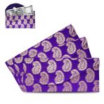 Home Genie Shagun Lifafa Money Gift Envelope for Gift Money on Düğün, Doğum Günü | Düğün | Nişan | Doğum Günü Partisi | Evlilik | Diwali | Rakhi Zarflar (3'lü Paket, Mor Carry)