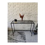 Home Gloria Metal Dresuar Dekoratif Kahve Köşesi Konsol Siyah Füme Camlı Modern
