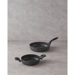 Home Granada Alüminyum 2 Parça Tava-Sahan Seti 20X26 cm Siyah