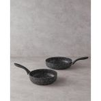 Home Granada Alüminyum 2 Parça Tava Seti 24-28 cm Siyah