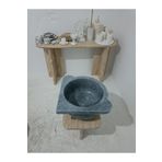 Home Gri Mermer köşe Kurna-hamam kurnası-banyo kurnası-ev hediyesi