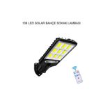 Home Güneş Enerjili Sensörlü Bahçe Garaj Sokak Aydınlatması Dış Mekân Lamba Kurulum Kumandalı 108 Led
