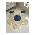 Home İnn Banyo Paspası Örgü Dokulu Yuvarlak Form 51X60 Cm – Özel Desenli Çok Parçalı Model