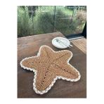 Home Inn Home Textile Yıldız Amerikan Servis - Leke Tutmaz- Kahverengi - Beyaz 44 X 44 Cm 1 Adet