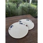 Home İnn Homeinn 2'li Set Deniz Atı Işlemeli Amerikan Servis-Leke Tutmaz Natural 33 cm - 33 x 33 cm - Beyaz