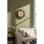 Home İnn Tekstil Home İnn Bohem Natural/siyah Ip Detaylı Duvar Saati – Modern Görünümlü Dekoratif Saat – 43 cm