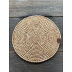 Home İnn Tekstil Home İnn Design Serisi - 33 cm El Örmesi Supla - Lüks Dekoratif Amerikan Servis - 33 x 33 - Natural