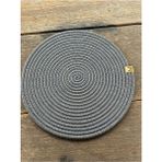Home İnn Tekstil Home İnn Leke Tutmaz Örgü Supla 33 cm Tekli Modern Amerikan Servis Tabak Altlığı - 33 x 33 - Gri