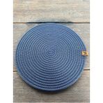 Home İnn Tekstil Home İnn Leke Tutmaz Örgü Supla 33 cm Tekli Modern Amerikan Servis Tabak Altlığı - 33 x 33 - Lacivert