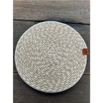 Home İnn Tekstil Home İnn Modern Örgü Amerikan Servis 33 cm Tekli Supla Sunum Altlığı - 33 x 33 - Beyaz