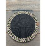 Home İnn Tekstil Home İnn Modern Supla 33 cm Renkli Örgü Amerikan Servis Tekli Modern Sofra Dekoru - 33 x 33 - Çok Renkli