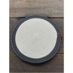 Home İnn Tekstil Home İnn Premium Serisi - 33 cm Tasarım Supla - El Örmesi Lüks Amerikan Servis - 33 x 33 - Antrasit - Natürel