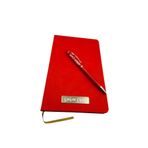 Home İsme Özel Kırmızı Defter Kalem Seti