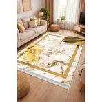 Home Kaymaz Dot Taban Dijital Baskılı Yıkanabilir Leke Tutmayan Salon Halısı Yolluk