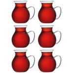 Home Keyfi Ala 6'lı Borosilikat Cam Çay Bardağı Seti, 200ML Termisil Kupa, Şık ve Dayanıklı, Çay Vakti Için Ideal (6 Adet)