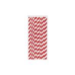 Home Kırmızı Çizgili Beyaz Kağıt Pipet 6MMX19, 7CM - Koli 3000 Adet