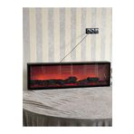 Home Köz Efektli 3 Boyutlu Şömine - Farklı Renk Modları - Uzaktan Kumandalı Sistem - 120x30x13,5