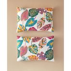Home Leaf Jungle 2Li Yastık Kılıfı Fuşya