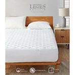 Home Lines Kapitone Yatak Koruyucu Alez, Fitted Lastikli Kenar, Elyaf DOLGU,%100 Pamuk - 180 x 200 cm - Beyaz