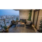 Home - Liya Modern Bahçe ve Balkon Mobilyası (Koyu Gri)