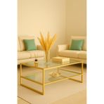 Home Lizbon Gold Orta Sehpa Şeffaf Cam