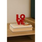 Home LOVE Dekoratif Obje Kırmızı 10x10 cm – Süs, TV Ünitesi ve Raf Aksesuarı,sevgililer günü hediyesi