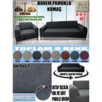 Home Lux Bohem Pamuklu Kumaş Koltuk Kılıfı Seti - 3+3+1+1 Set 7 kg Gelmektedir. Kalın ve Dayanıklıdır. - 180 x 240 cm - Antrasit