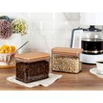 Home Madame Cocodiviera 1000ML Ahşap Kapaklı Saklama Kabı 2'li