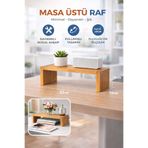 Home Masa Üstü Doğal Ahşap Raf Toparlayıcı 14*14*32