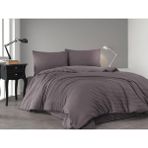 Home Mode Store Çift Kişilik Pamuk 83 Tel Lüks Çeyizlik Pamuk Saten Nevresim Takımı - Antrasit - 240 x 260 cm