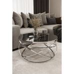 Home Plus Mobilya Gezegen Orta Sehpa Gümüş Kaplama Füme Ayna - GÜMÜŞ FÜME